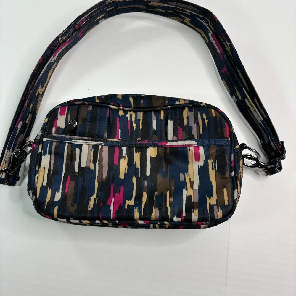 Lug‎ Carousel Convertible Crossbody Belt Bag Riverwalk Purse Multicolor Blue